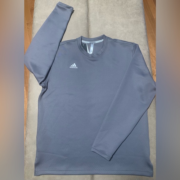 Adidas Men’s Grey Icon Microfleece Pullover Sports Jacket NEW Size Medium - Picture 3 of 10